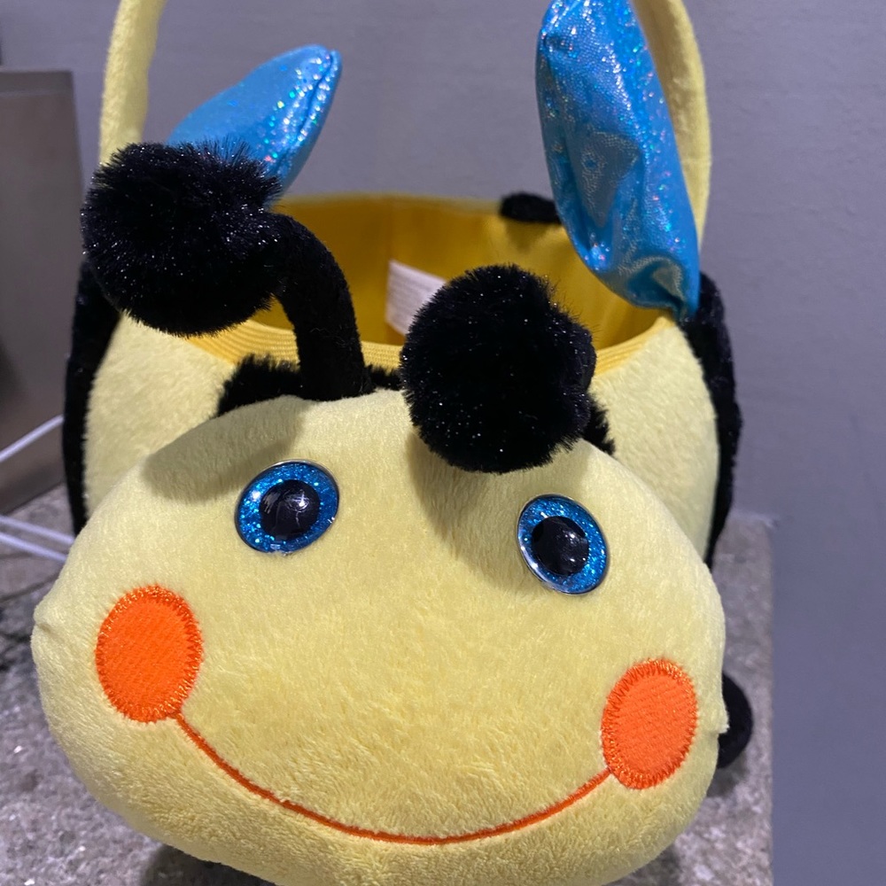 Easter basket fuzzy Bumblebee